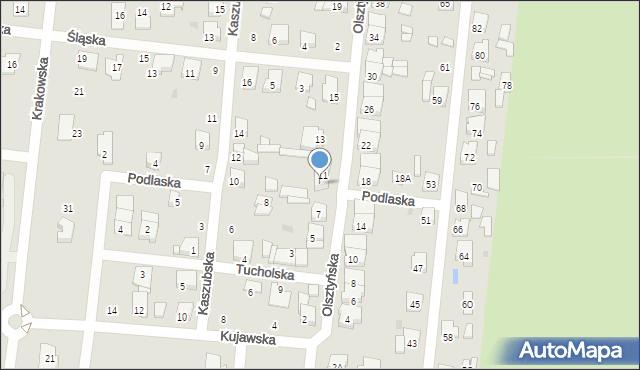 Ostrów Wielkopolski, Olsztyńska, 9, mapa Ostrów Wielkopolski