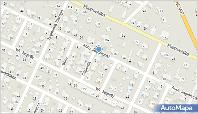 Ostrzeszów, Olgierda, 1, mapa Ostrzeszów