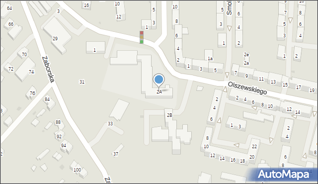 Oświęcim, Olszewskiego Karola, 2A, mapa Oświęcimia