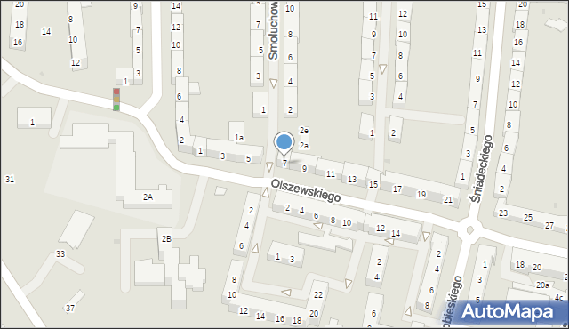 Oświęcim, Olszewskiego Karola, 7, mapa Oświęcimia