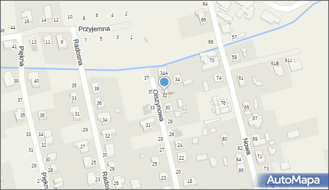 Palędzie, Olszynowa, 32, mapa Palędzie