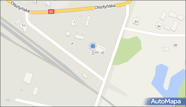 Pasym, Olsztyńska, 11, mapa Pasym