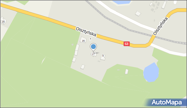 Pasym, Olsztyńska, 17, mapa Pasym