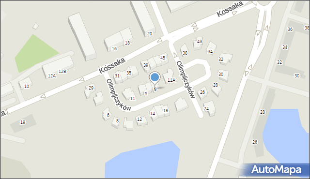 Piła, Olimpijczyków, 9, mapa Piły