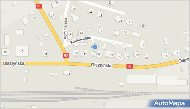 Pisz, Olsztyńska, 30, mapa Pisz