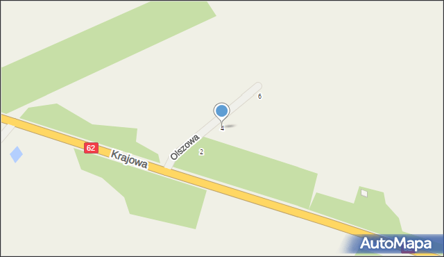 Pogorzelec, Olszowa, 4, mapa Pogorzelec