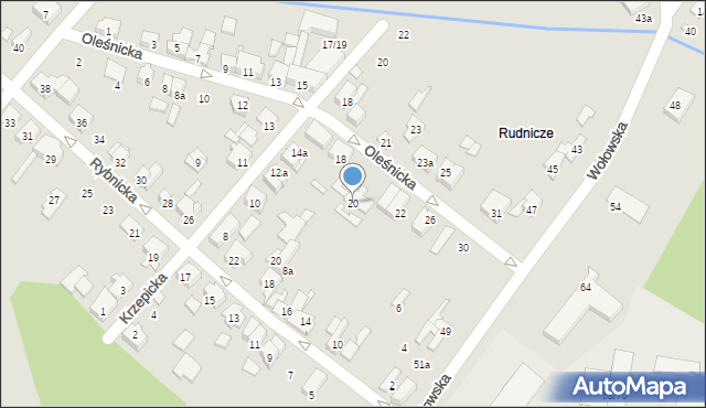 Poznań, Oleśnicka, 20, mapa Poznania