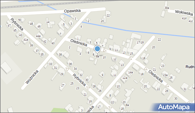 Poznań, Oleśnicka, 8a, mapa Poznania