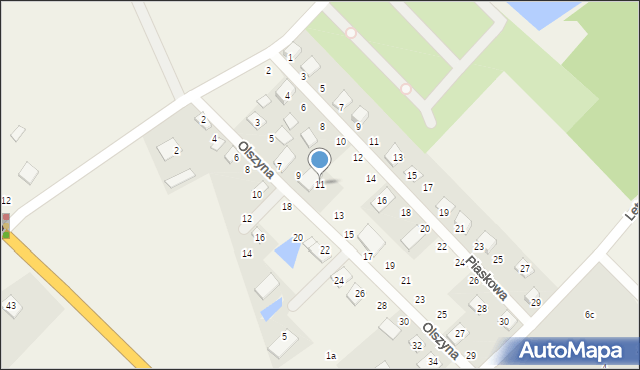 Prądocin, Olszyna, 11, mapa Prądocin