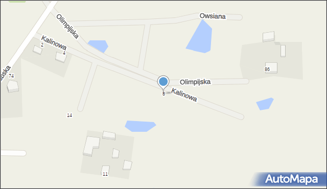 Rąb, Olimpijska, 8, mapa Rąb