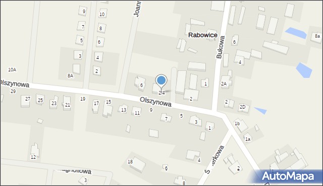 Rabowice, Olszynowa, 2/4, mapa Rabowice