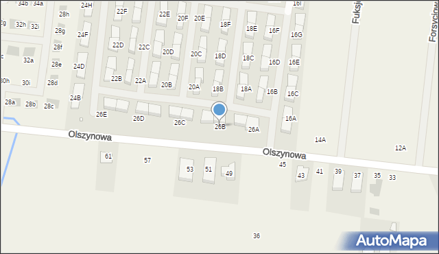 Rabowice, Olszynowa, 26B, mapa Rabowice