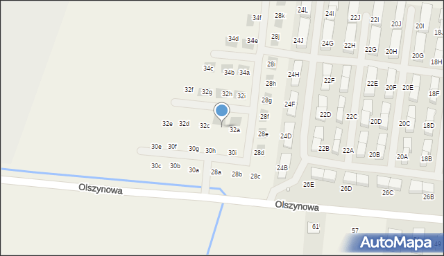 Rabowice, Olszynowa, 32b, mapa Rabowice