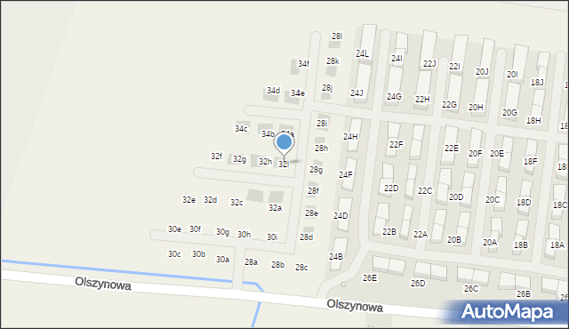 Rabowice, Olszynowa, 32i, mapa Rabowice