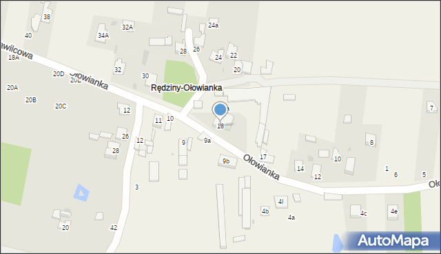 Rędziny, Ołowianka, 18, mapa Rędziny