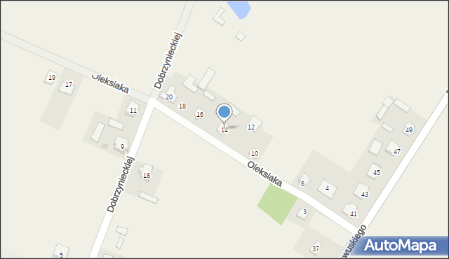 Regimin, Oleksiaka Władysława, 14, mapa Regimin