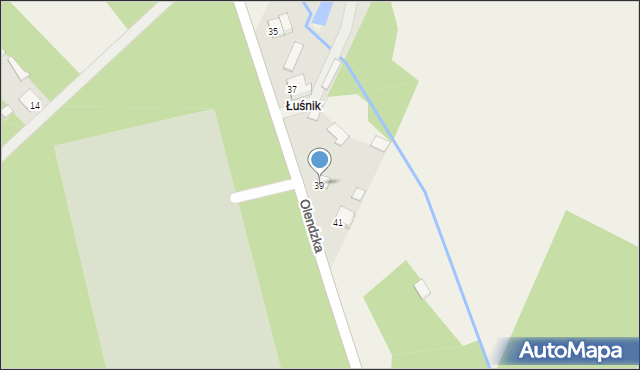 Rudka, Olendzka, 39, mapa Rudka