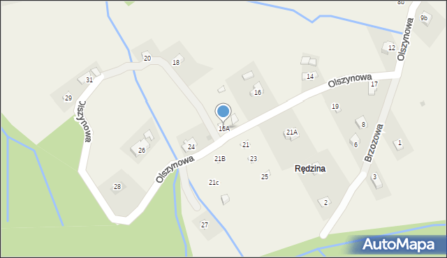 Rychwałd, Olszynowa, 16A, mapa Rychwałd