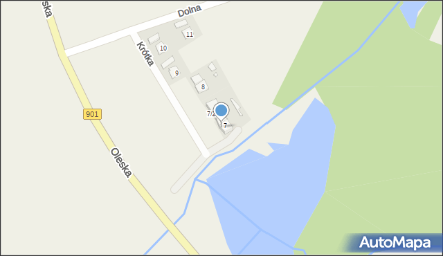 Rzędowice, Oleska, 7/1B, mapa Rzędowice