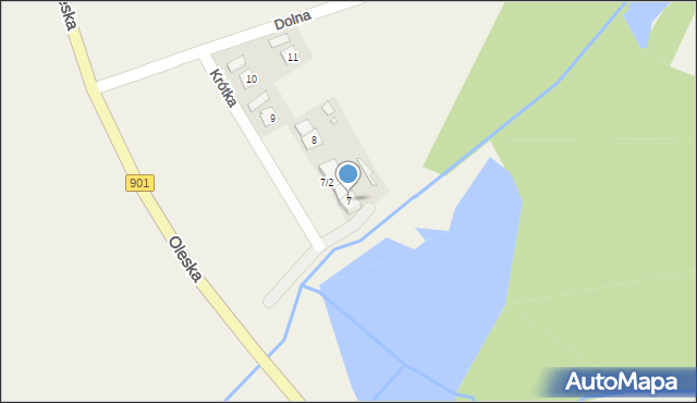 Rzędowice, Oleska, 7, mapa Rzędowice