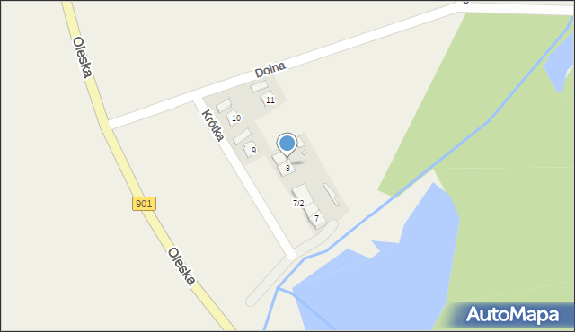 Rzędowice, Oleska, 8, mapa Rzędowice