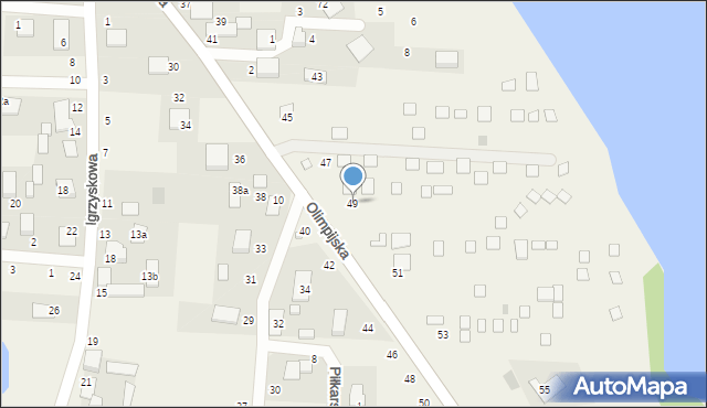 Samociążek, Olimpijska, 49, mapa Samociążek