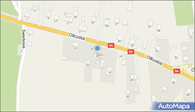 Sieniczno, Olkuska, 10, mapa Sieniczno