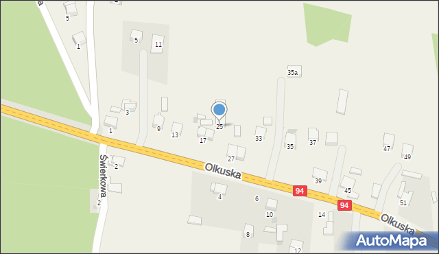 Sieniczno, Olkuska, 25, mapa Sieniczno