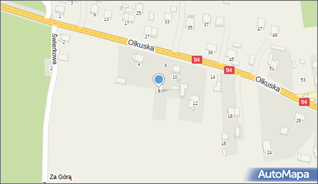 Sieniczno, Olkuska, 8, mapa Sieniczno