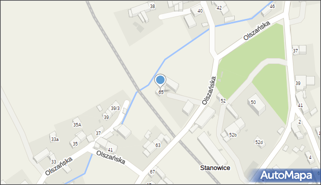 Stanowice, Olszańska, 65, mapa Stanowice