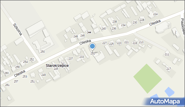 Starokrzepice, Oleska, 231, mapa Starokrzepice