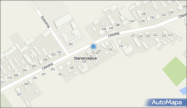 Starokrzepice, Oleska, 239, mapa Starokrzepice