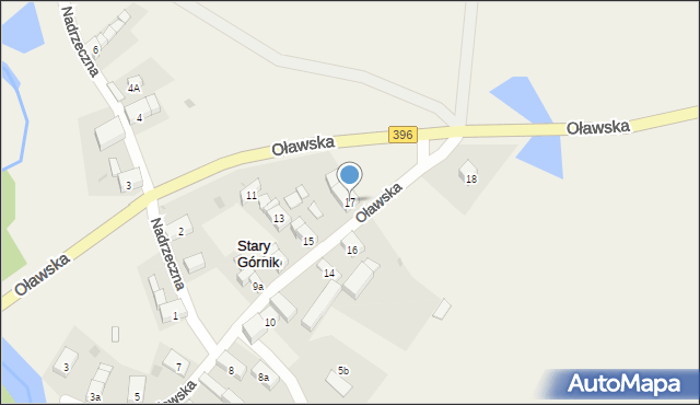 Stary Górnik, Oławska, 17, mapa Stary Górnik