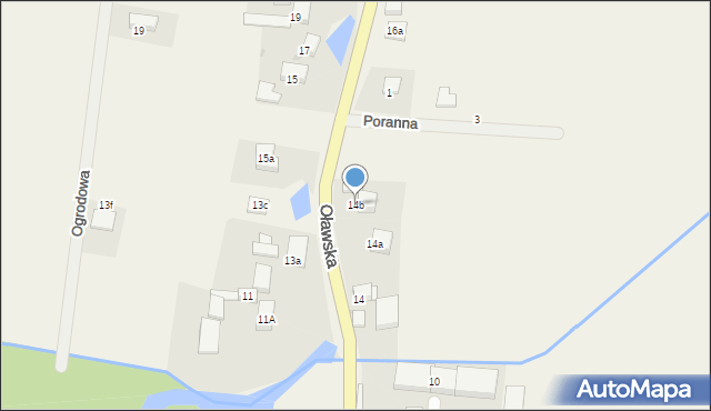 Stary Śleszów, Oławska, 14b, mapa Stary Śleszów