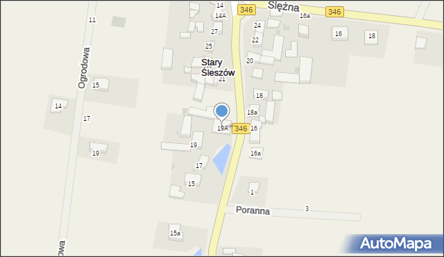 Stary Śleszów, Oławska, 19A, mapa Stary Śleszów