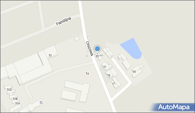 Strzegom, Olszowa, 63, mapa Strzegom