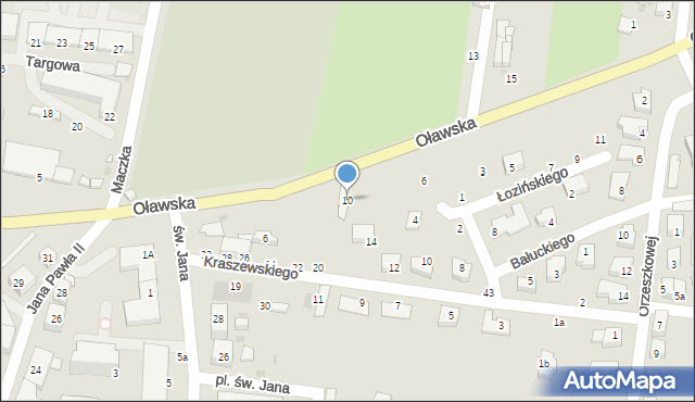 Strzelin, Oławska, 10, mapa Strzelin