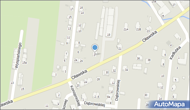 Strzelin, Oławska, 17, mapa Strzelin