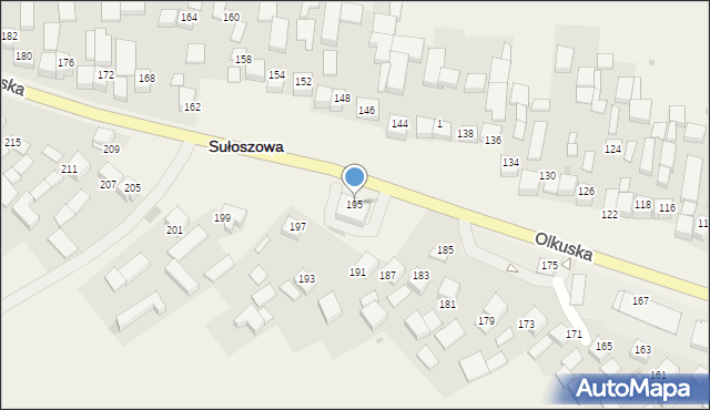 Sułoszowa, Olkuska, 195, mapa Sułoszowa