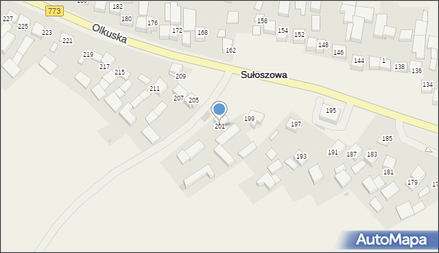 Sułoszowa, Olkuska, 201, mapa Sułoszowa