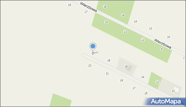 Suszno, Olszana, 20, mapa Suszno