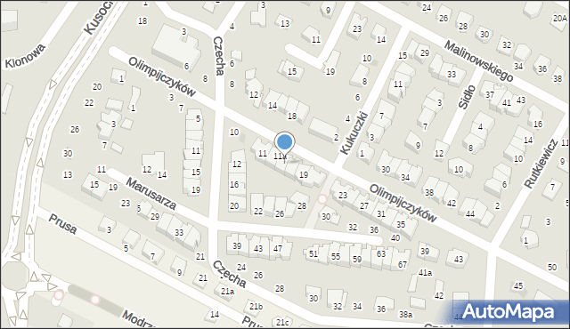 Świdnik, Olimpijczyków, 15, mapa Świdnika