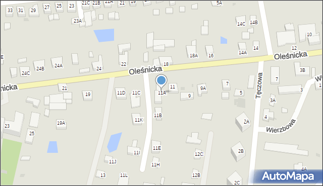 Syców, Oleśnicka, 11A, mapa Syców