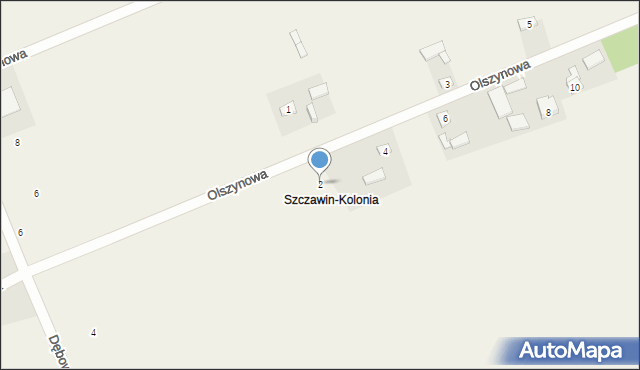 Szczawin, Olszynowa, 2, mapa Szczawin