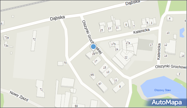 Szczecin, Olszynki Grochowskiej, 19, mapa Szczecina