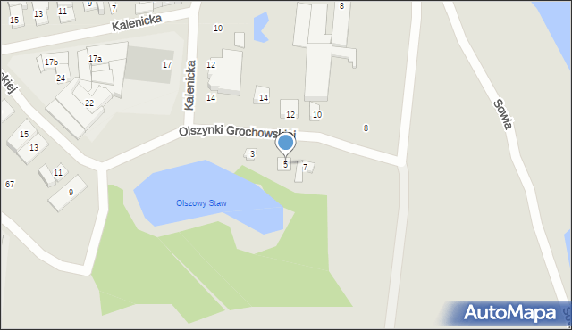 Szczecin, Olszynki Grochowskiej, 5, mapa Szczecina
