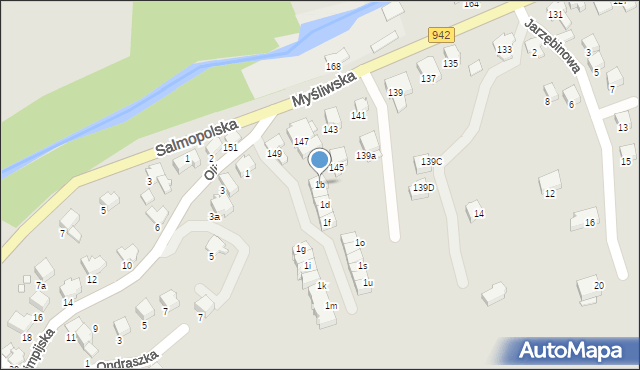 Szczyrk, Olimpijska, 1b, mapa Szczyrk