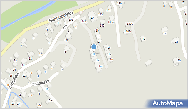 Szczyrk, Olimpijska, 1i, mapa Szczyrk