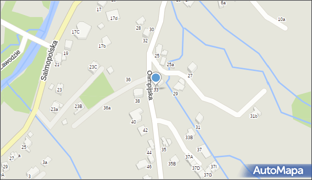 Szczyrk, Olimpijska, 33, mapa Szczyrk