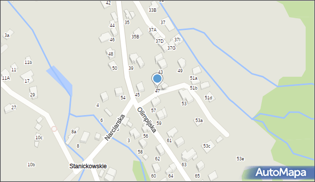 Szczyrk, Olimpijska, 47, mapa Szczyrk